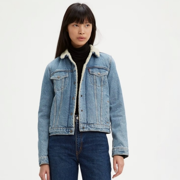 Levi's Jackets & Blazers - Levi's Trucker Jean Jacket with Sherpa Lining